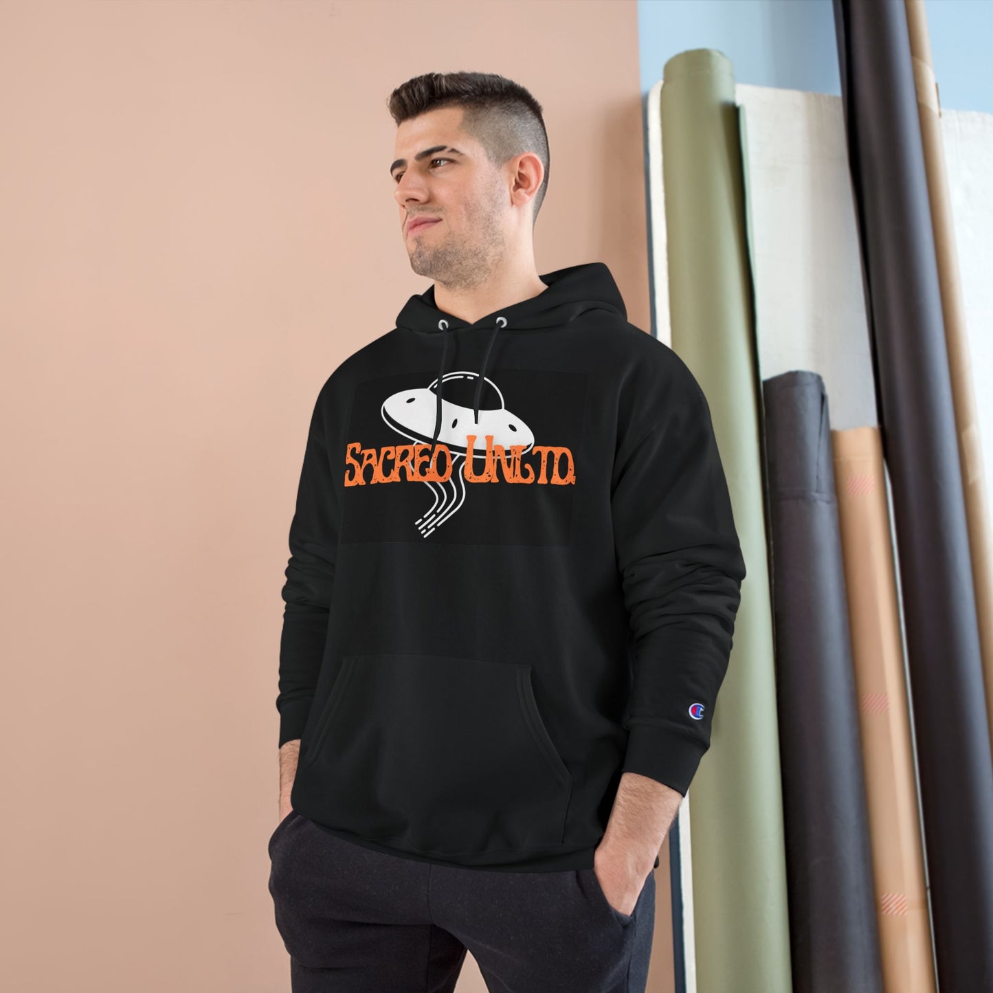 Sacred Unity Hoodie - Trendy Champion Pullover, Casual Streetwear, Alien Graphic Sweatshirt, Unique Gift for Kawaii Lovers, Halloween Style