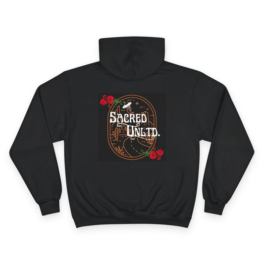 Sacred Unity Hoodie - Trendy Champion Pullover, Casual Streetwear, Alien Graphic Sweatshirt, Unique Gift for Kawaii Lovers, Halloween Style